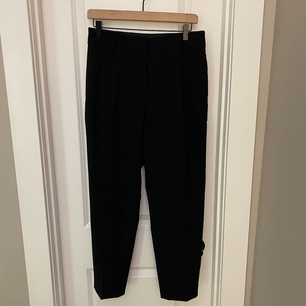 Black Cropped Slacks